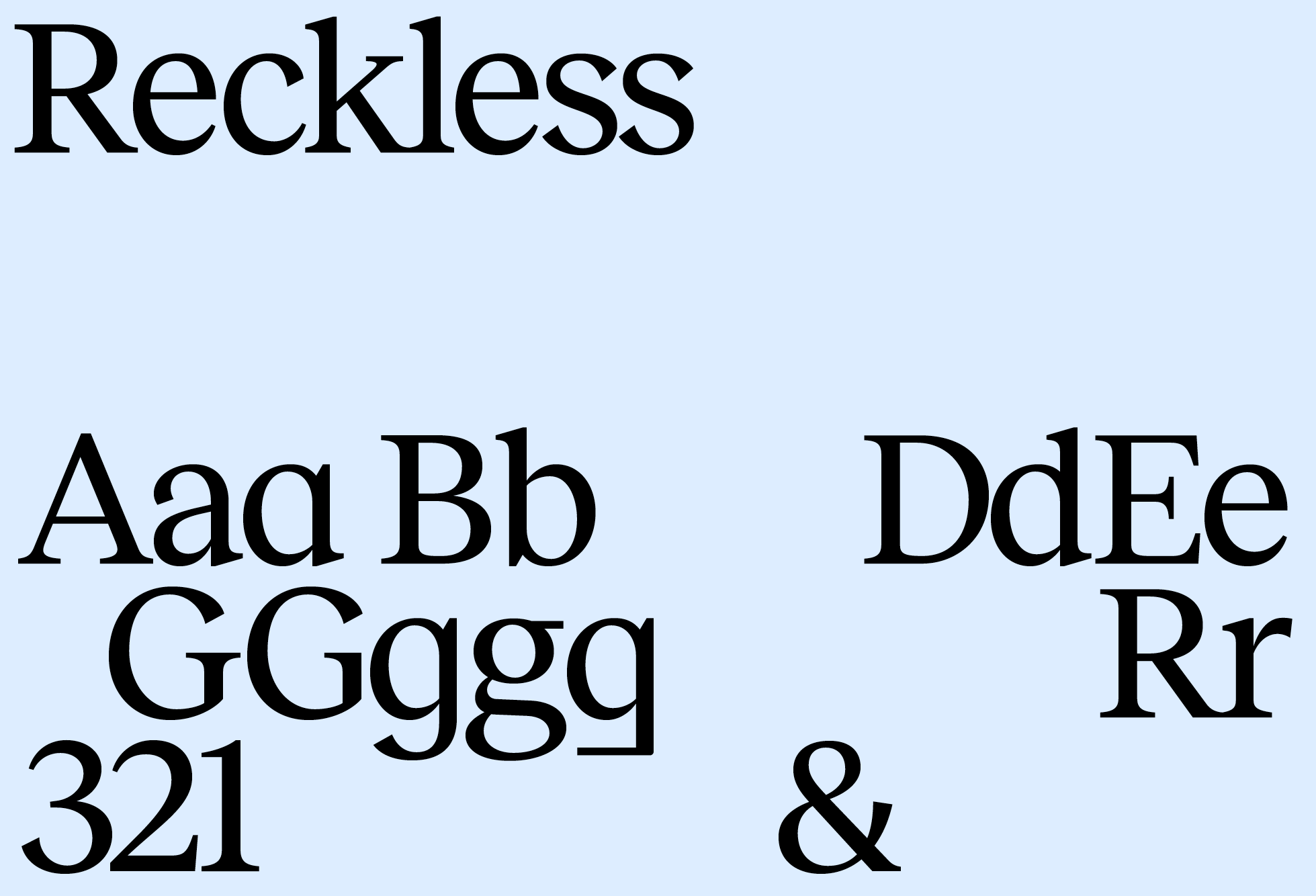 reckless displaay type foundry
